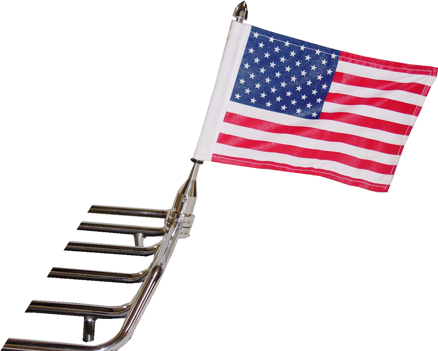 Tour Pak 1/2" Flag Mount with 6"x9" Highway Flag Tour Pak 1/2" Flag Mount with 6"x9" Highway Flag