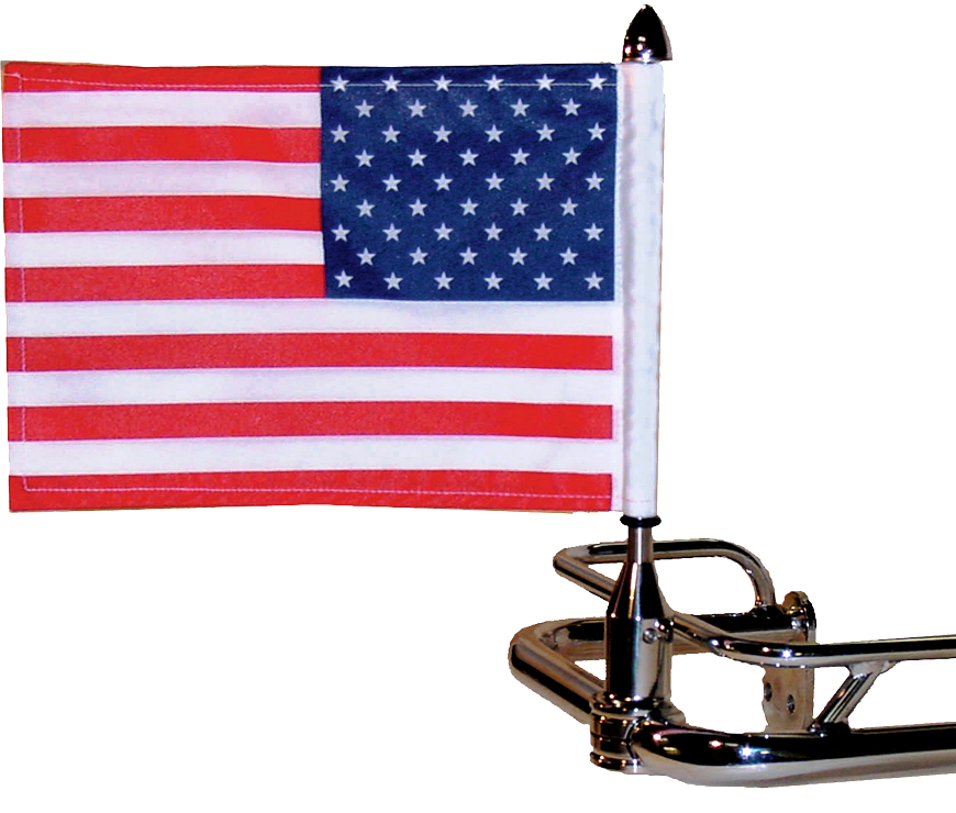 Fixed Rear Saddlebag Rail Flag Mount (3/4")